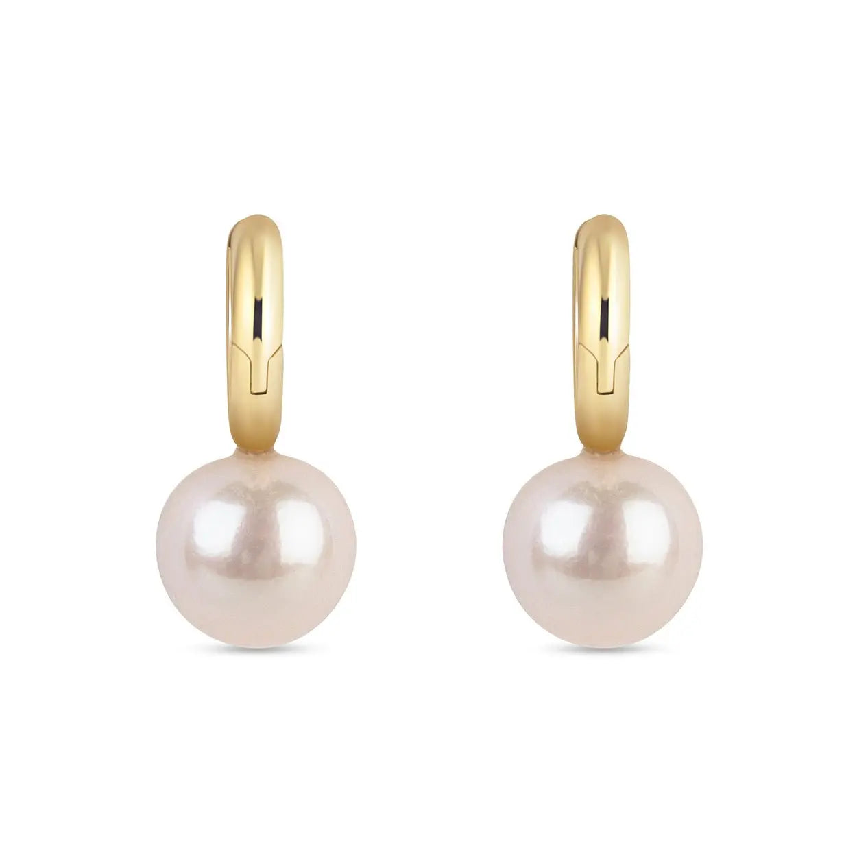 Gold Pearl Earrings in Earring by REDAM JEWELRY