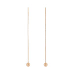 18K Gold Chain Earrings with REDAM Pendant Charms in Earring by REDAM JEWELRY