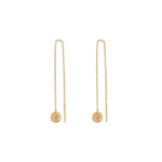 18K Gold Chain Earrings with REDAM Pendant Charms in Earring by REDAM JEWELRY