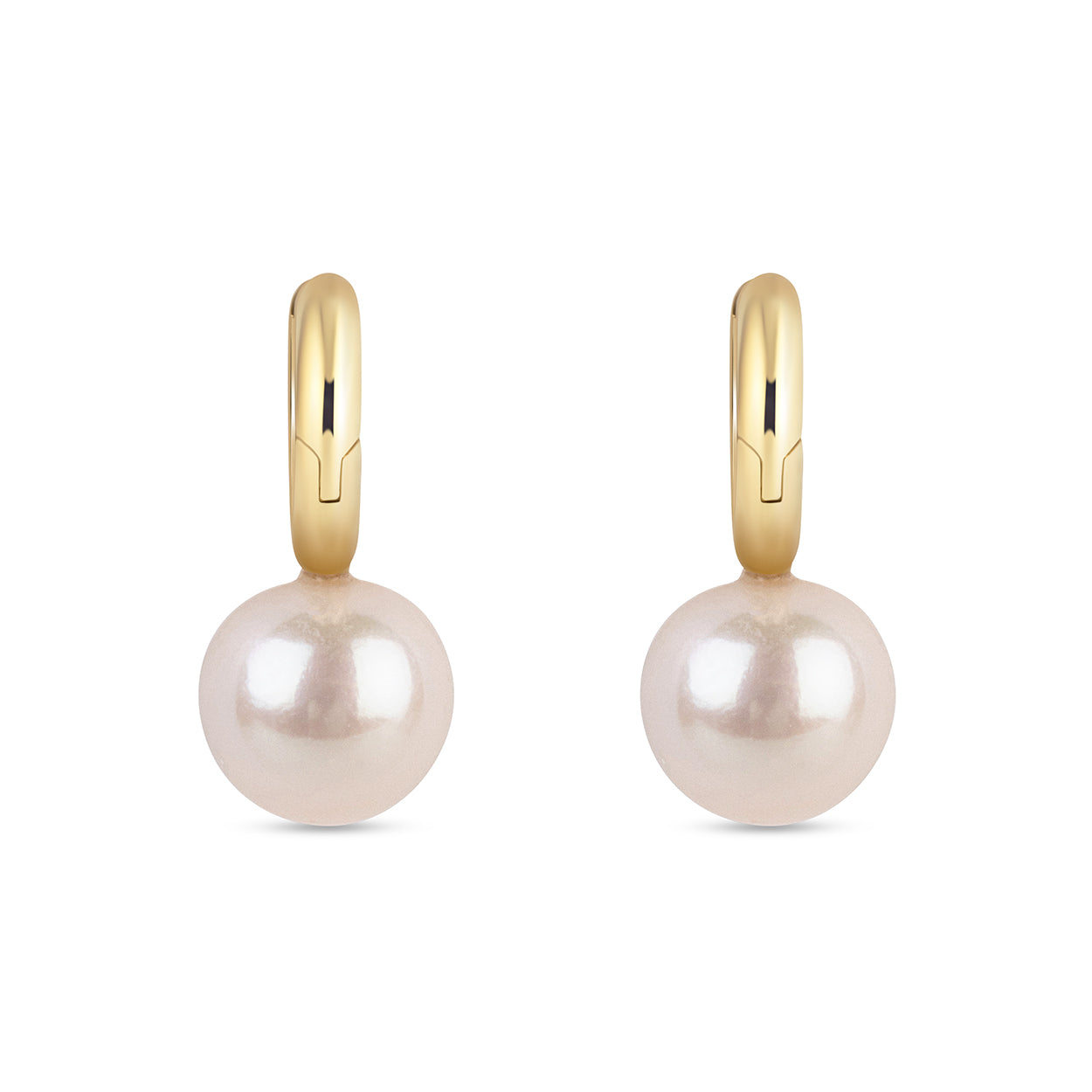 Natural Pearl Drop Gold Earrings
