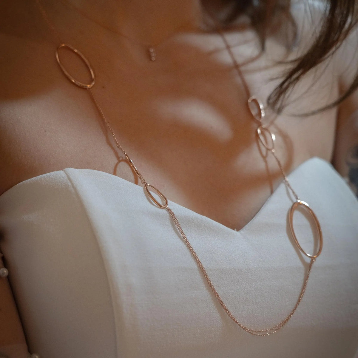 Gold Geometric Necklace in Necklace by REDAM JEWELRY