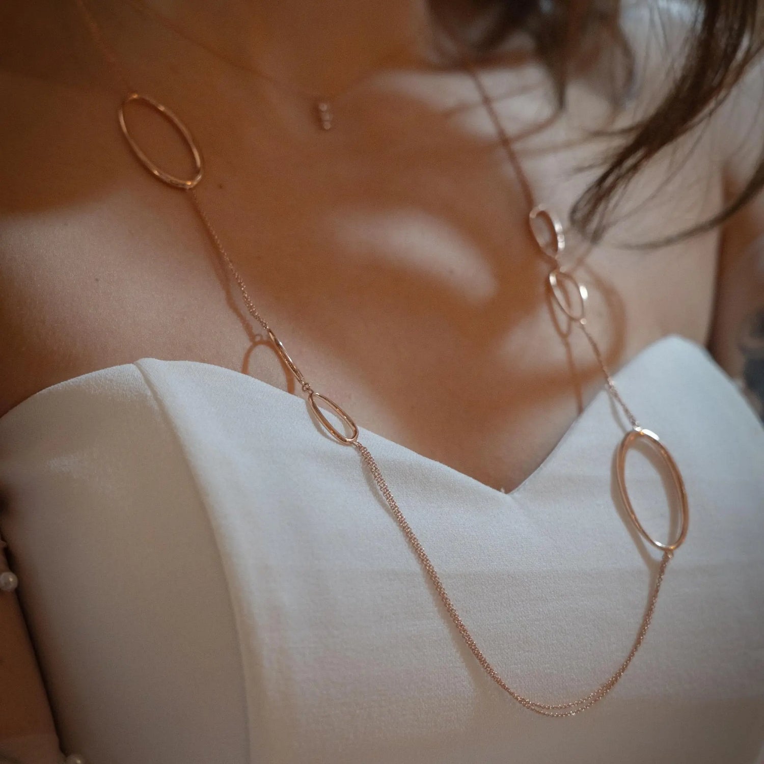 Gold Geometric Necklace in Necklace by REDAM JEWELRY