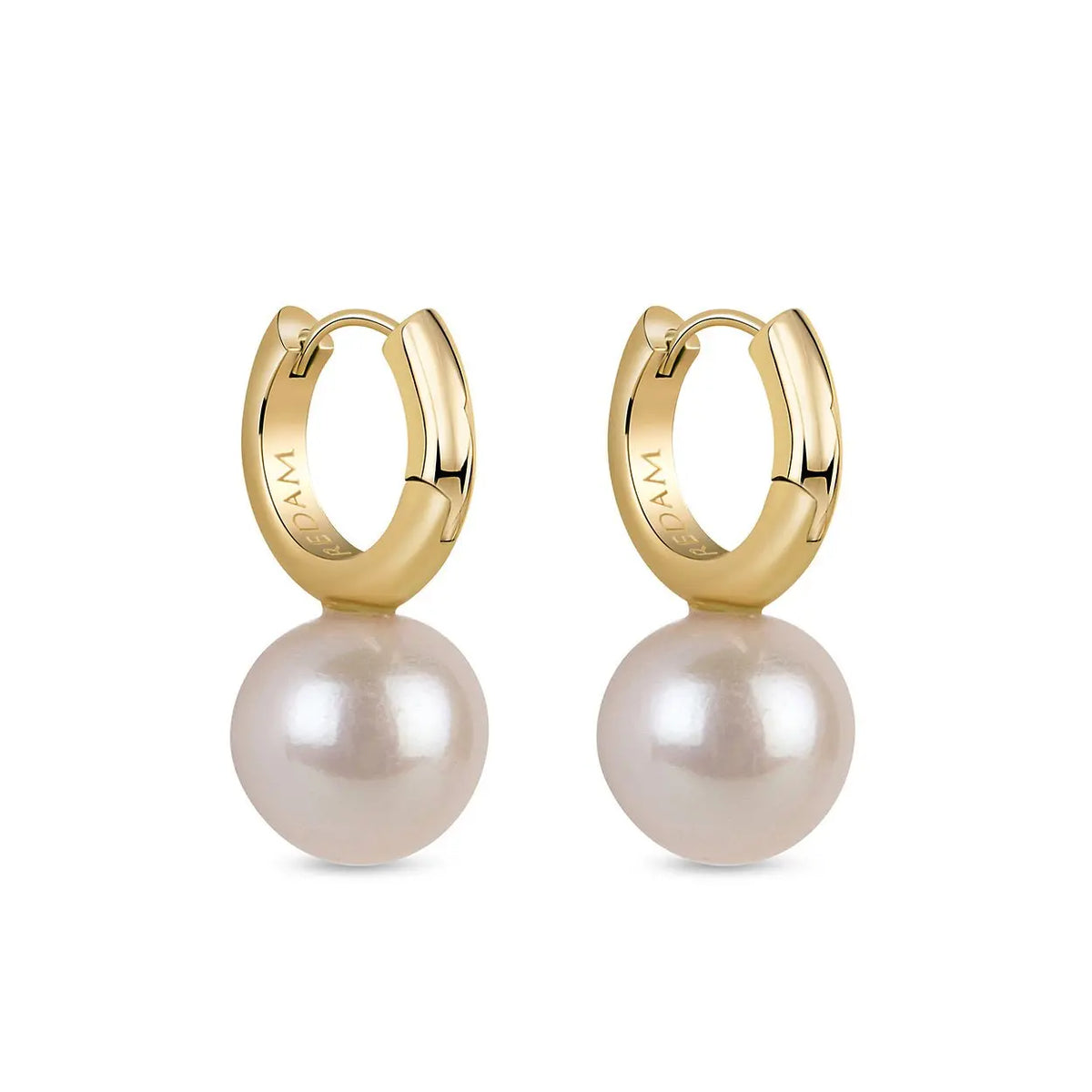 Gold Pearl Earrings in Earring by REDAM JEWELRY