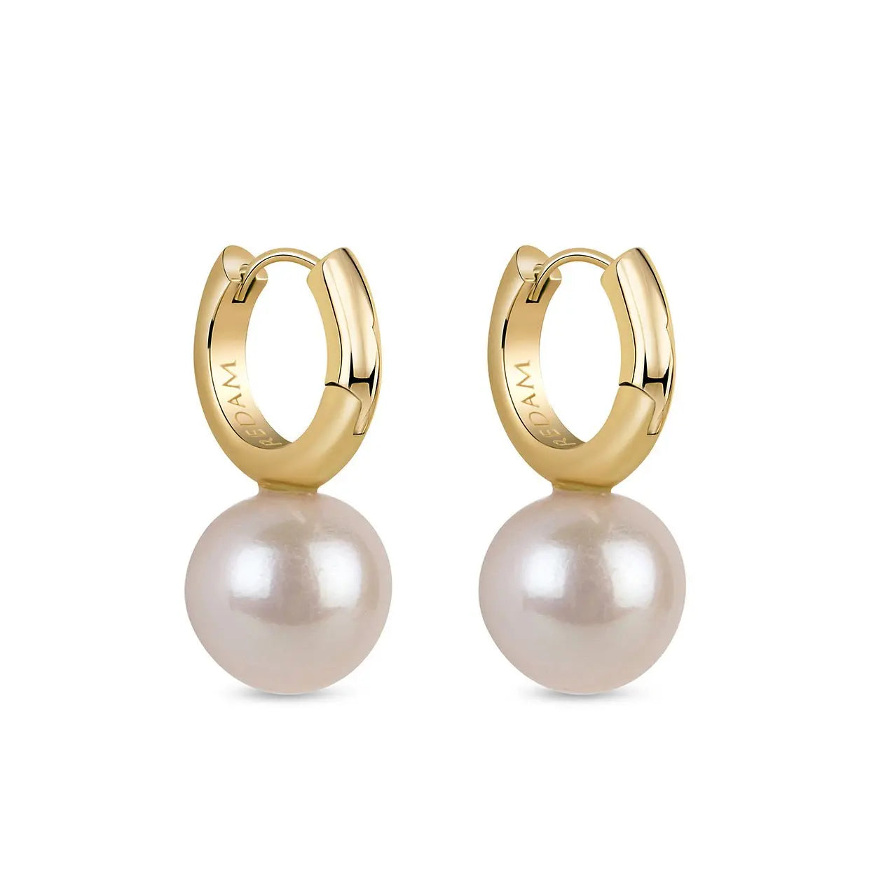 Gold Pearl Earrings in Earring by REDAM JEWELRY