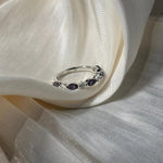 Gold Ring with Blue Gemstones in Ring by REDAM JEWELRY