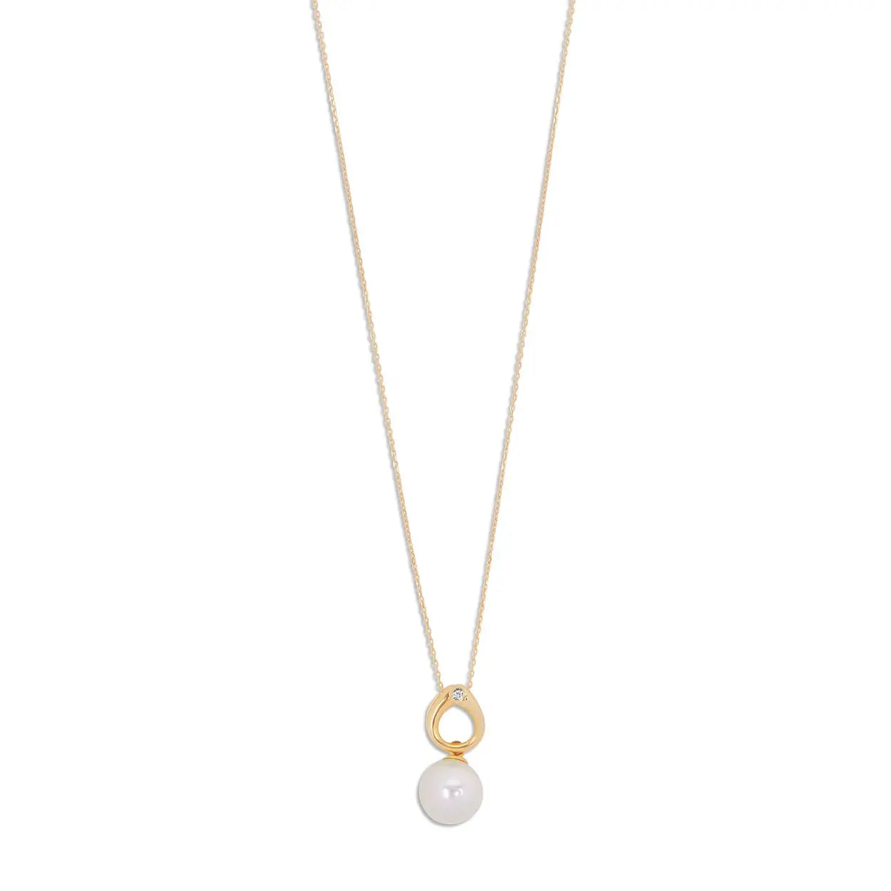 Necklace with Akoya Saltwater Pearls in Pendant by REDAM JEWELRY