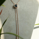 Sautoir Elegant Gold Necklace with Gem Pendant in Necklace by REDAM JEWELRY