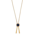 Sautoir Elegant Gold Necklace with Gem Pendant in Necklace by REDAM JEWELRY