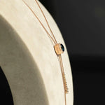 Sautoir Elegant Gold Necklace with Gem Pendant in Necklace by REDAM JEWELRY